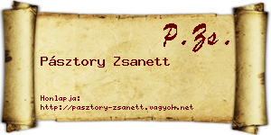 Pásztory Zsanett névjegykártya