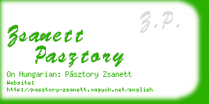 zsanett pasztory business card