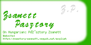 zsanett pasztory business card